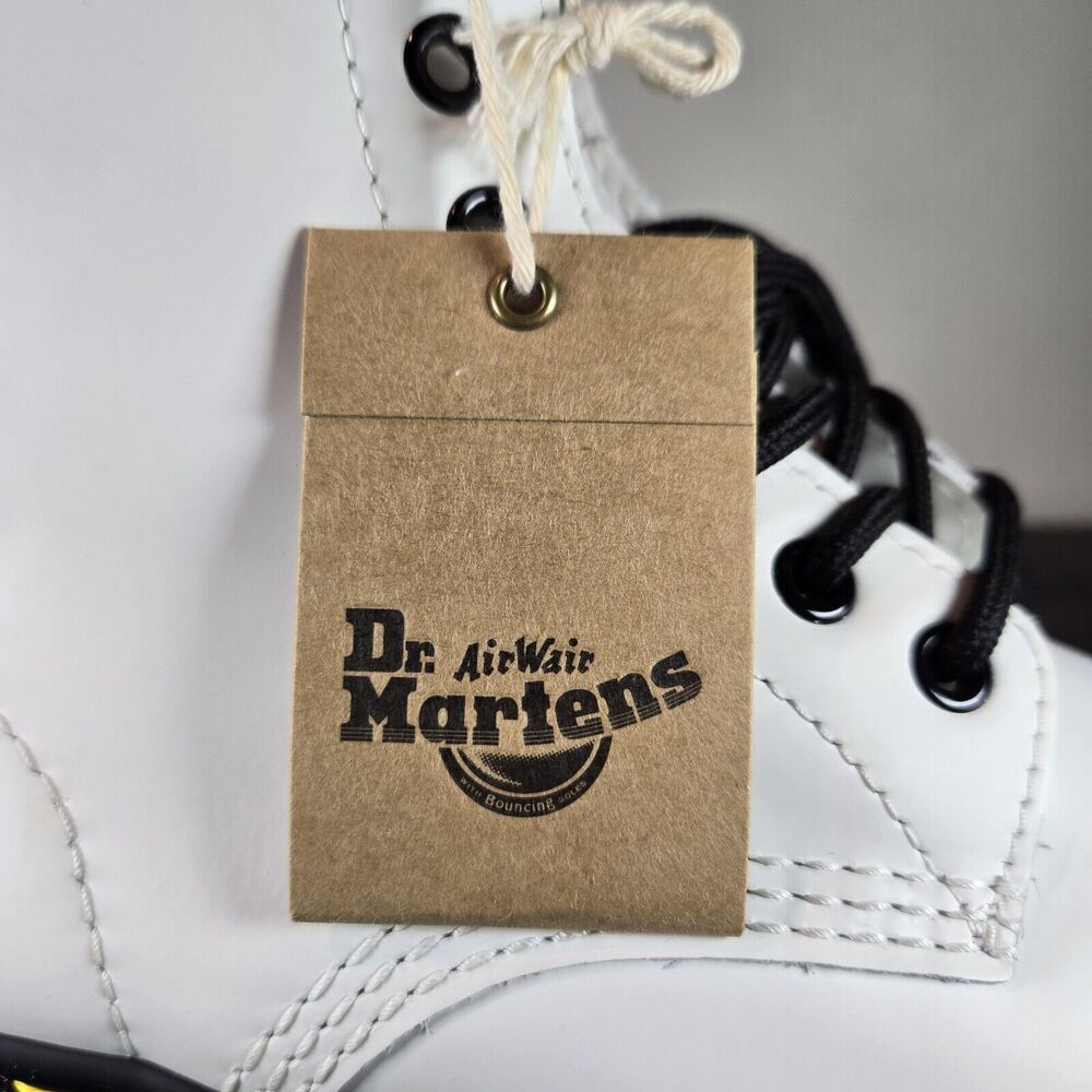 NEW Dr. Doc Martens 1460 Quad Womens Size 6 Lace Up Boots White Leather 26499 - Picture 12 of 12